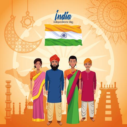 India independence day card vector