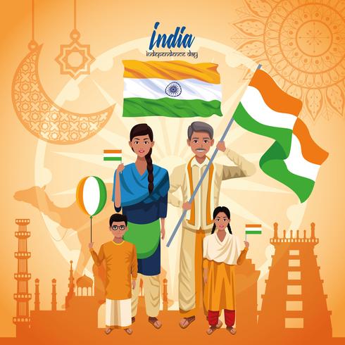 India independence day card vector
