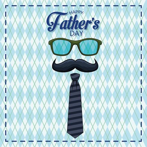 Happy fathers day card vector