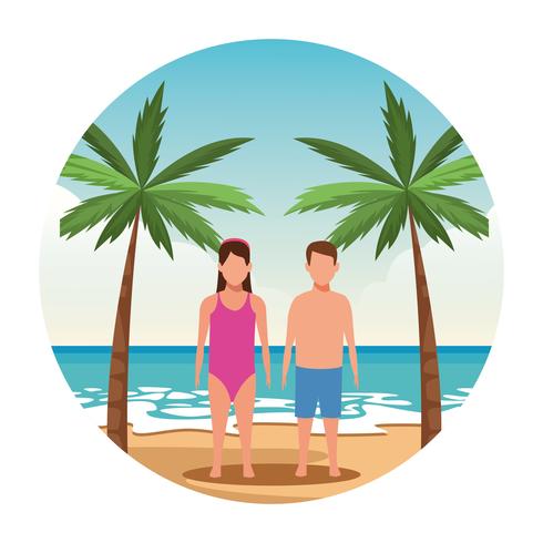 vacation on the beach vector