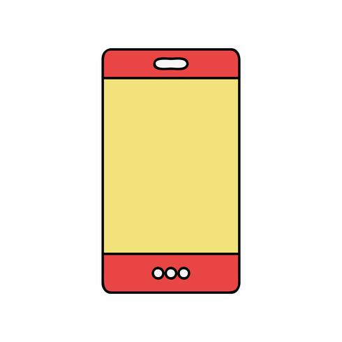 color smartphone technology to call and talk vector