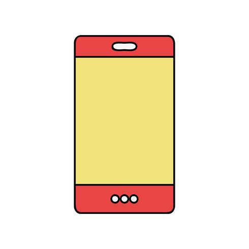 Tecnología de teléfono inteligente a color para llamar y hablar. vector