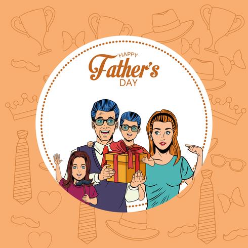 Happy fathers day card vector