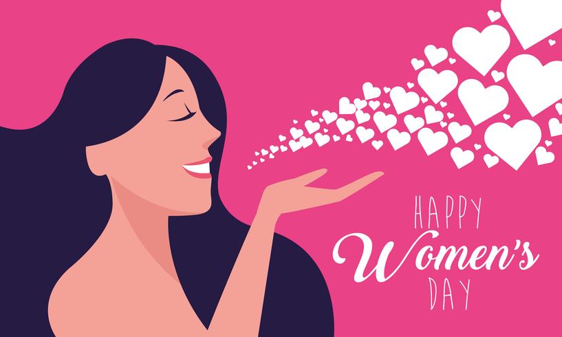 Tarjeta feliz día de la mujer vector