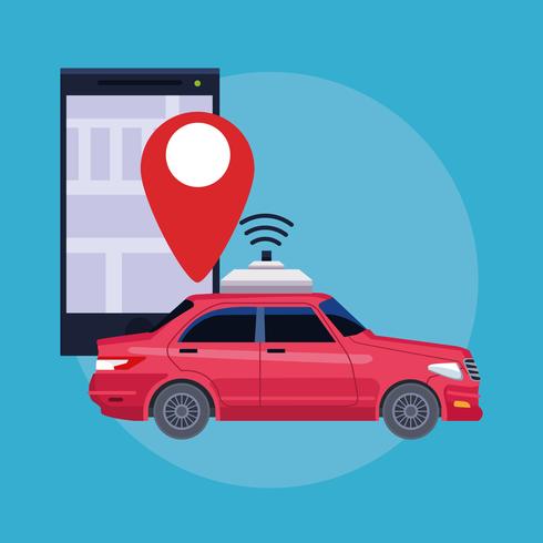 gps location car service concept vector