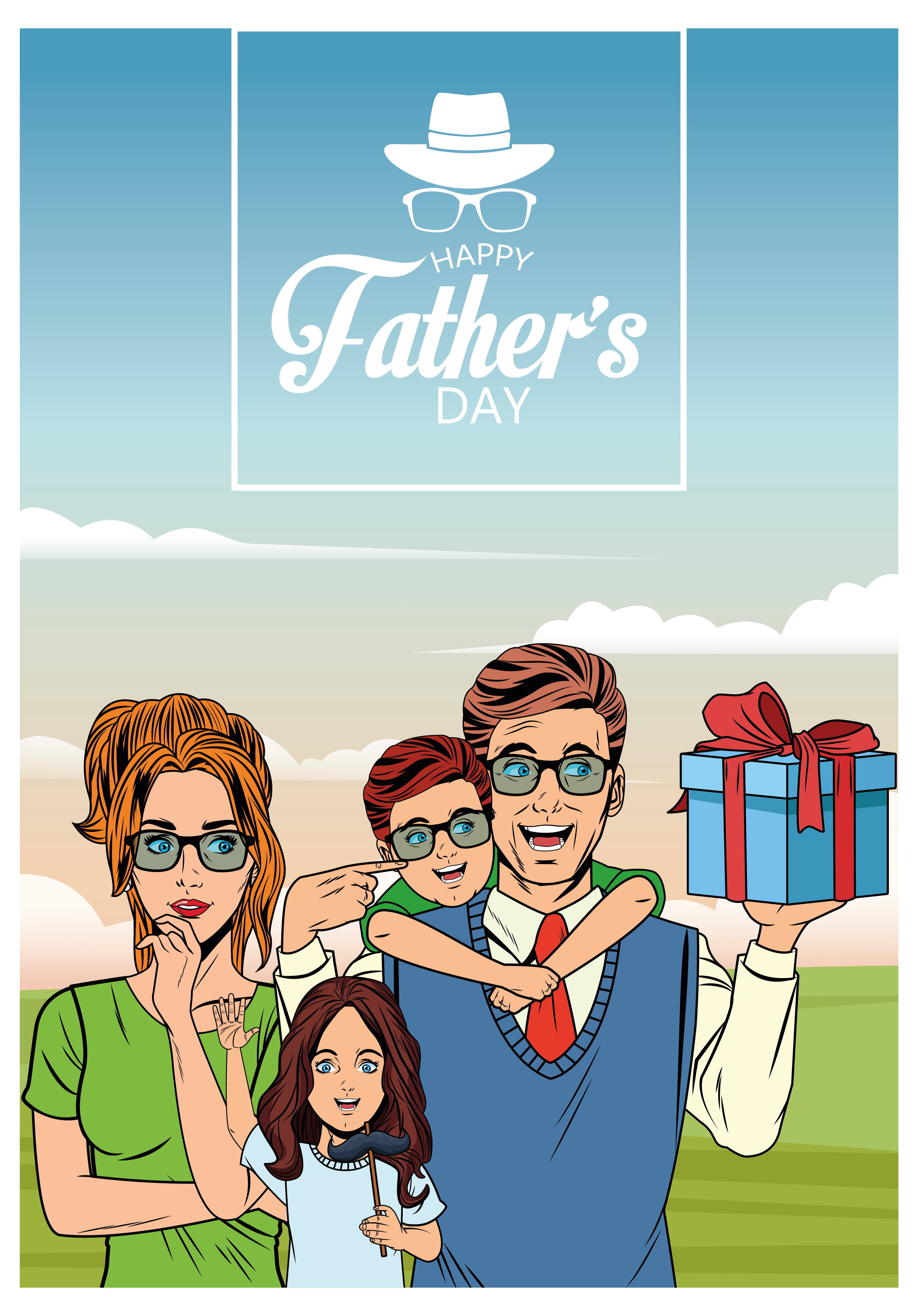 Download Happy fathers day card - Download Free Vectors, Clipart Graphics & Vector Art