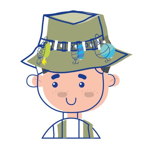 fisherman with hat design and funny sport vector