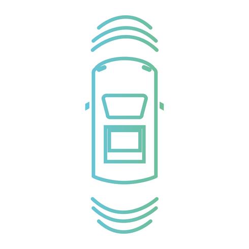 line car transportation from above with sunroof vector