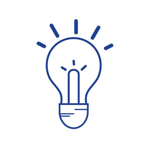 silhouette light bulb idea to intelligent and creative vector