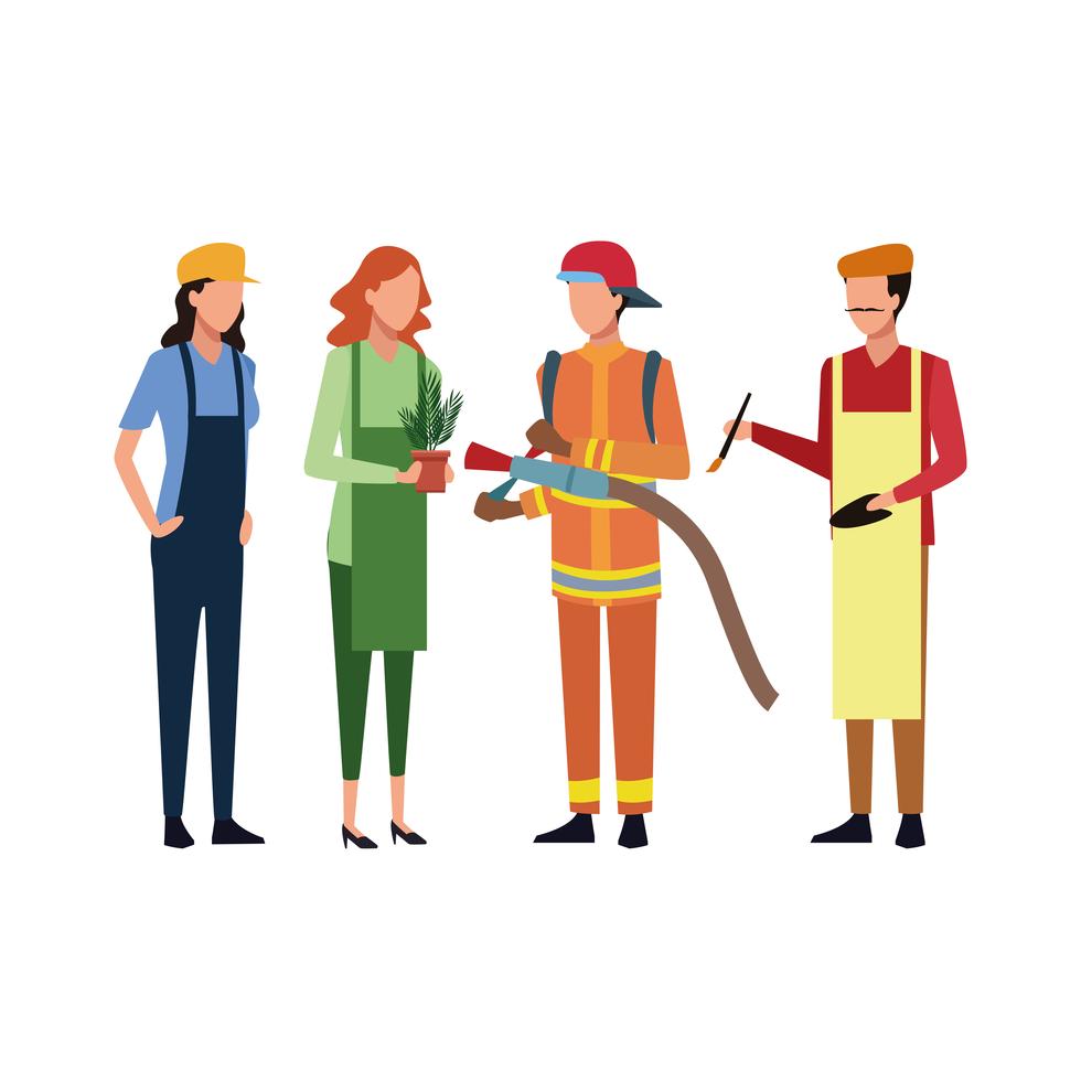 Job and workers 657816 Vector Art at Vecteezy