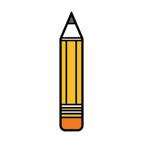 pencil school tool object design vector