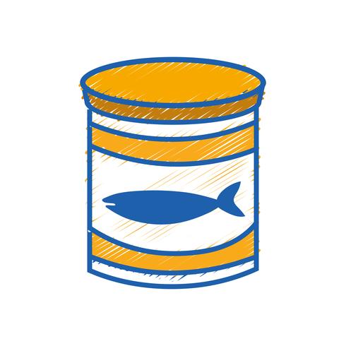 can tuna meal with healthy nutrition vector