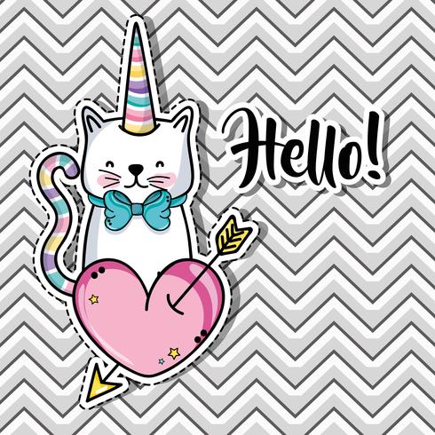 fashion cute patch with embroidery design vector