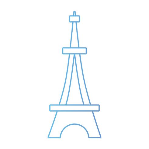 line beauty eiffel tower architecture construction vector