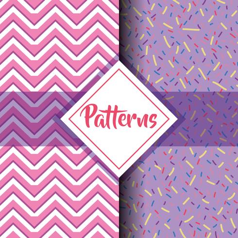 set patterns geometric modern graphic background design vector