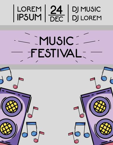 rock festival event music concert vector