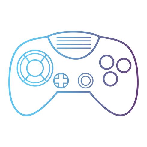 Controlador de videojuegos de línea de tecnología electrónica. vector