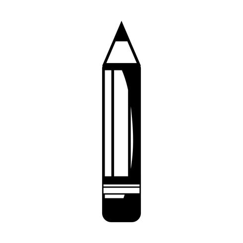 contour pencil school tool object design vector