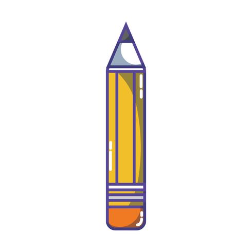 pencil school tool object design vector