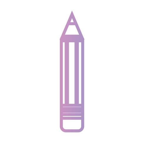 línea lápiz escuela herramienta objeto diseño vector