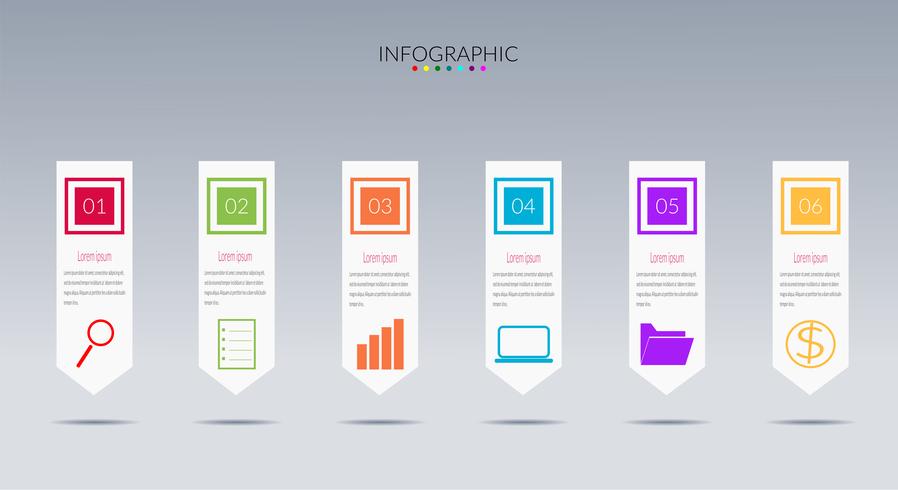 Infografía moderna línea de tiempo Vector