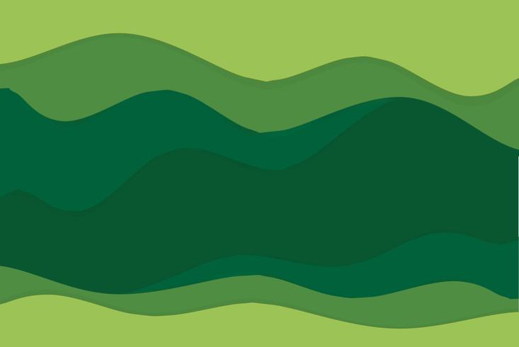 green paper cutting vector