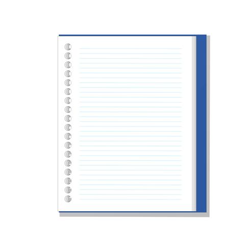 note book paper vector