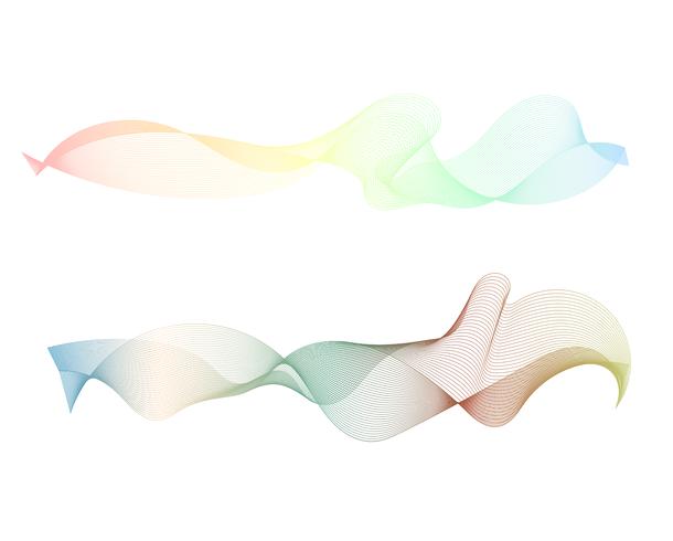 abstract lines waves pastel vector