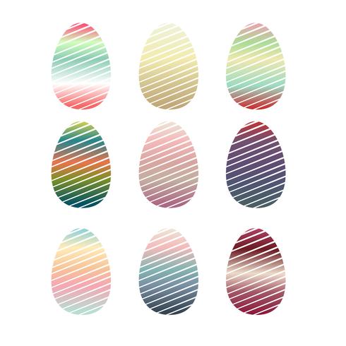 easter eggs vintage vector