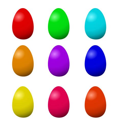 Coloridos huevos de pascua vector