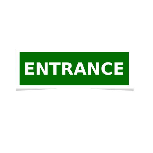 sticker entrance  label vector