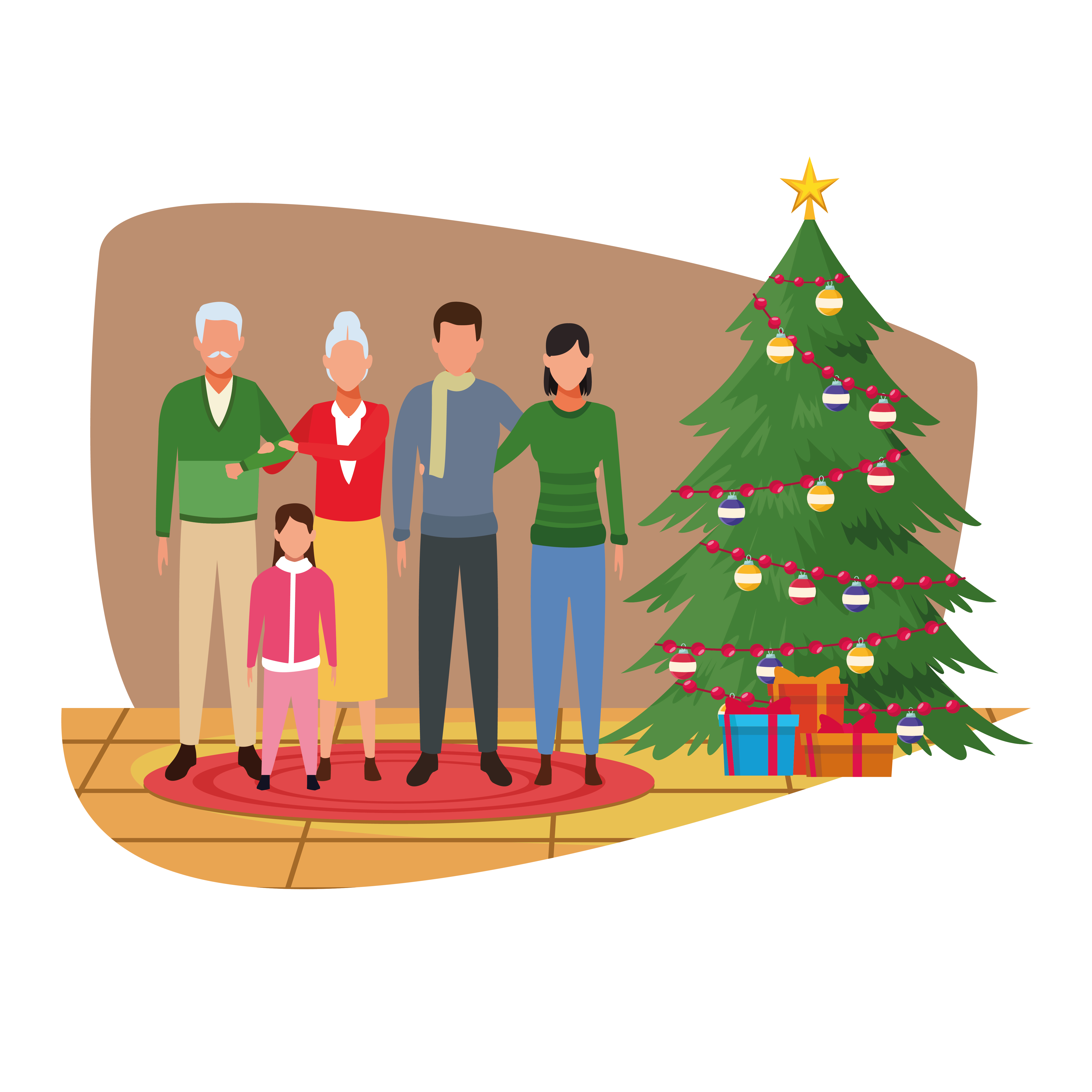 Download Merry Christmas in family - Download Free Vectors, Clipart ...
