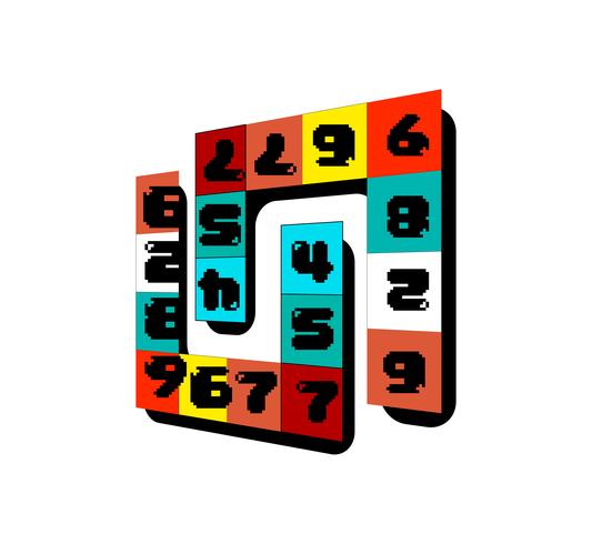 Number game logo vector