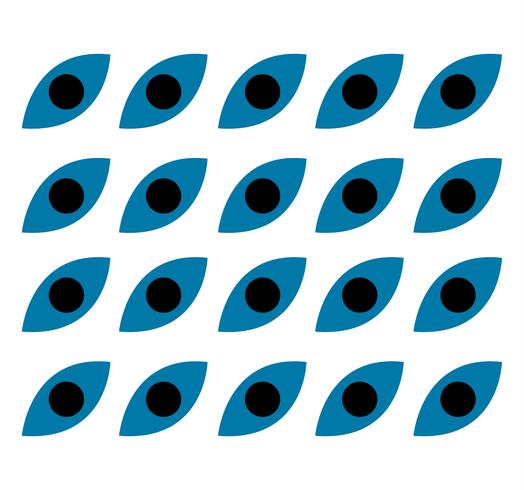 Blue black eyes pattern vector
