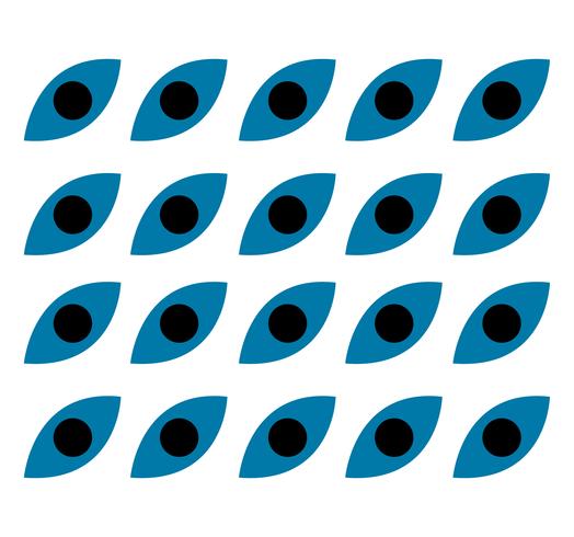 Patrón de ojos azules negros vector