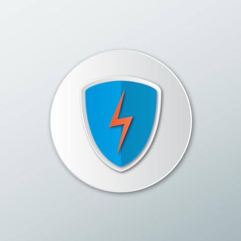 Blue shield icon  vector