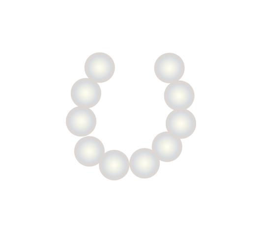 Pearl necklace on white vector