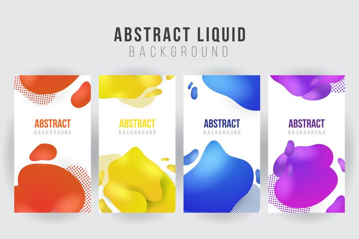 Abstract liquid banner background template. vector illustration
