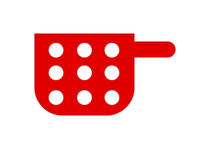 Red cooking pot vector