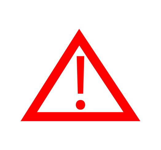 red triangle exclamation mark road sign vector