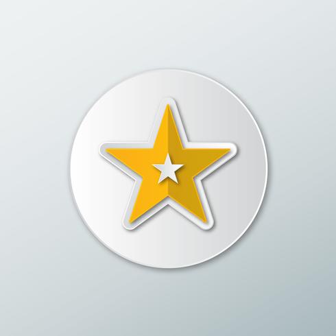 Icon yellow star  vector