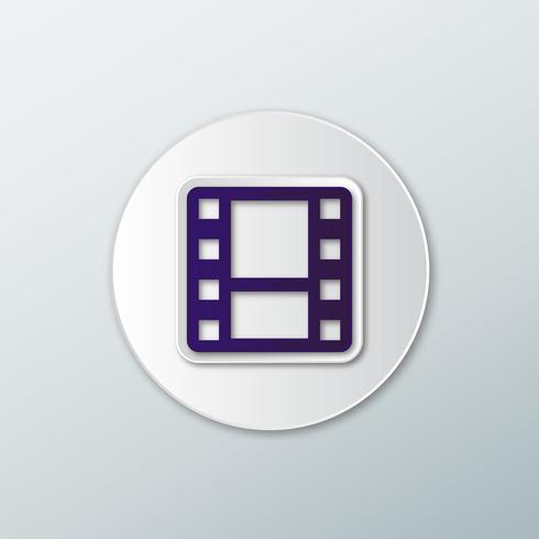 Icono de video en un estilo plano. vector