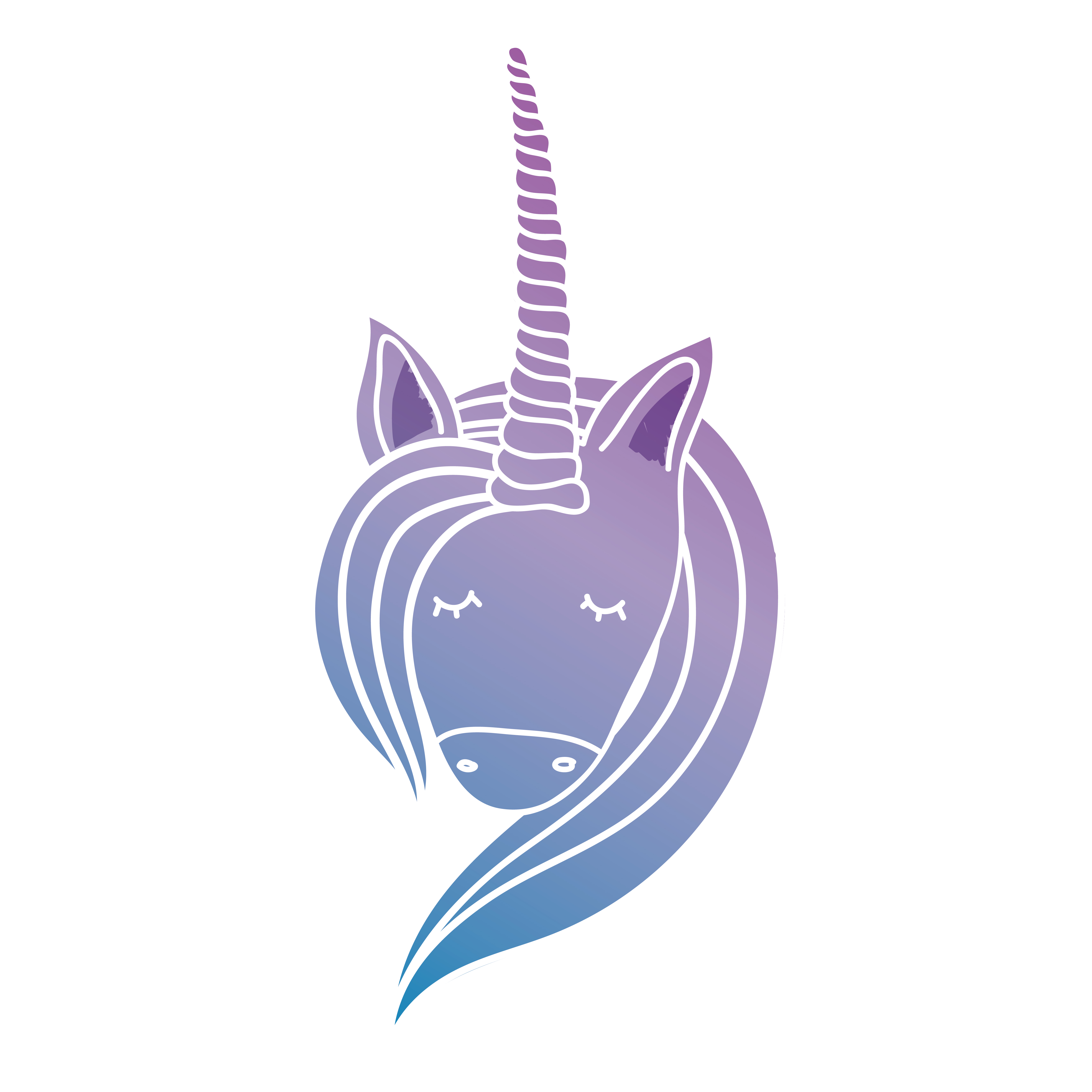 Download silhouette cute unicorn head with hairstyle - Download ...