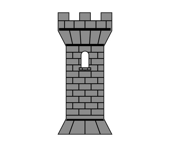 Castle tower cartoon vector