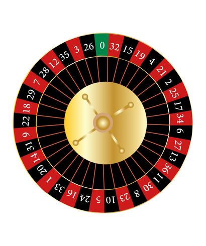 Casino roulette wheel vector