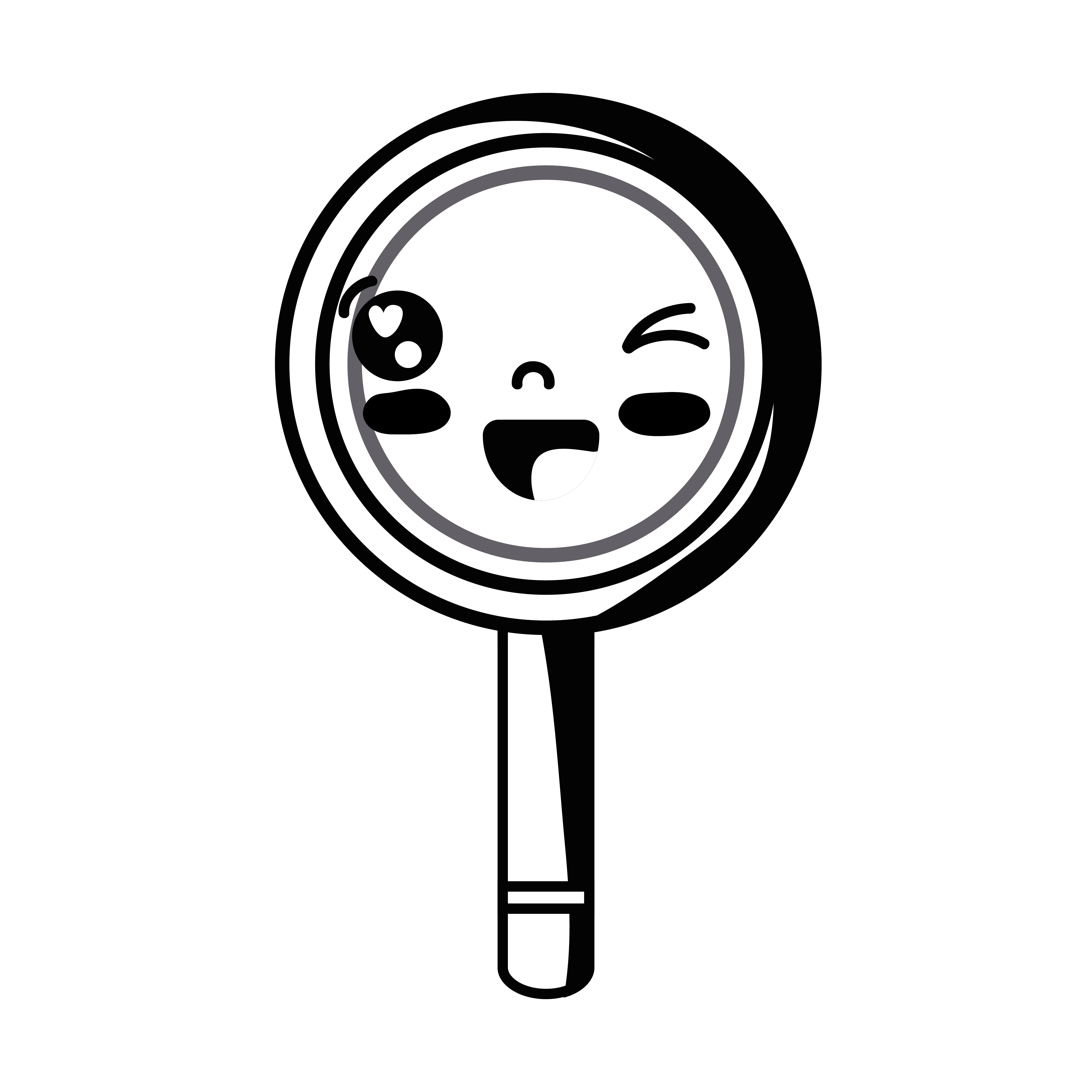 contour kawaii cute funny magnifying glass 658767 Vector Art at Vecteezy