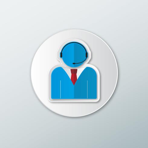 operator call center icon vector