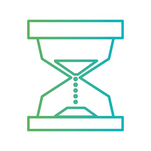 line hourglass object to know the time vector