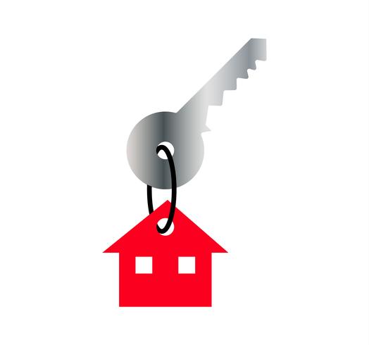 Key with house pendant vector