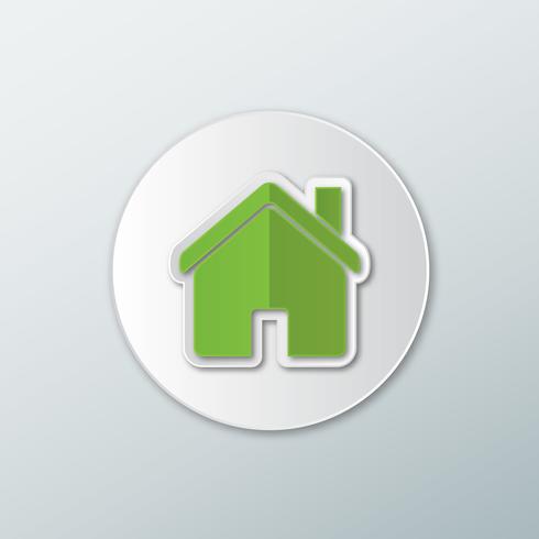Green Icon home page   vector